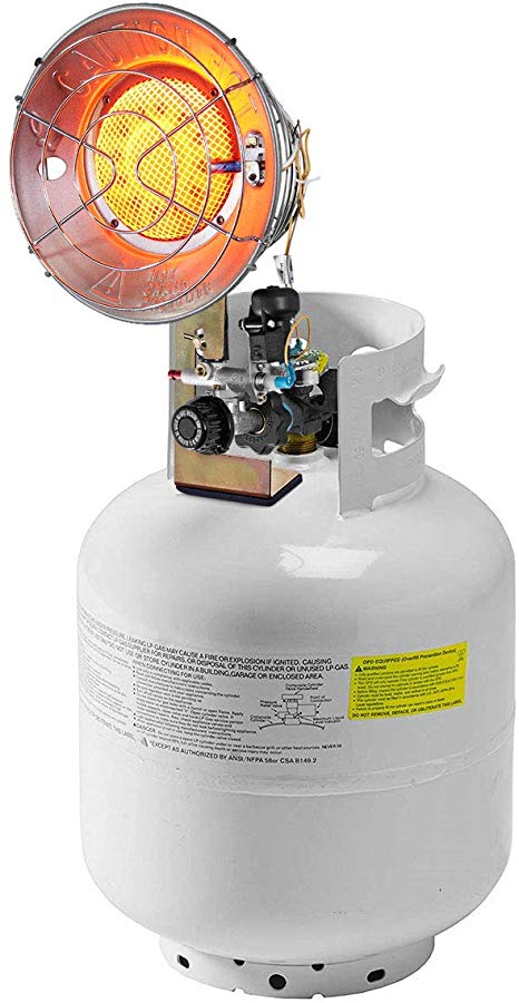 COSTWAY 15,000 BTU Propane Tank Top Heater, Portable Outdoor Camping Deluxe Bulk Tank Infared Heater (Propane Cylinder not Included), w/Safety Shut-off Valve and Tip-over Switch, CSA Certification