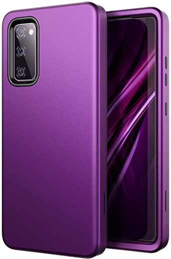 for Samsung Galaxy S20 FE 5G Case, WeLoveCase Cover 3 in 1 Full Body Heavy Duty Protection Hybrid Shockproof TPU Bumper Three Layer Protective Case for Samsung Galaxy S20 FE 6.5 inch Purple