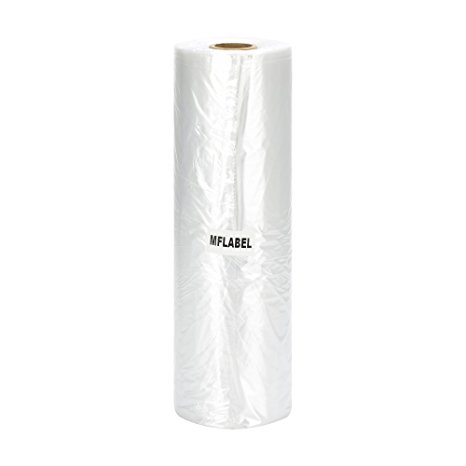 MFLABEL 12" x 20" 0.5 mil Plastic Produce Clear Bag on Roll (1 Roll - 350 Bags)