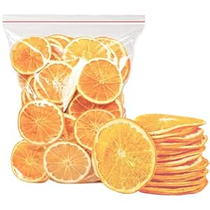 SXET Dried Orange Slices, Natural Dehydrated Orange Slices, Edible Dehydrated Orange, Dried Fruit for Crafts Cake Decoration Cocktail Garnish Table Scatters (17.6oz/500g)