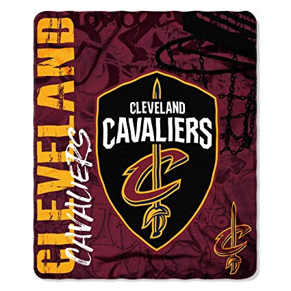 The Northwest Company NBA Cleveland Cavaliers Hard Knocks Printed Fleece Throw, 50-inch by 60-inch