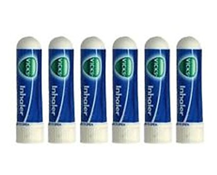 Vicks Inhaler Nasal Vapor Breather Tubes -0.5ML Tubes-6 Tubes Total