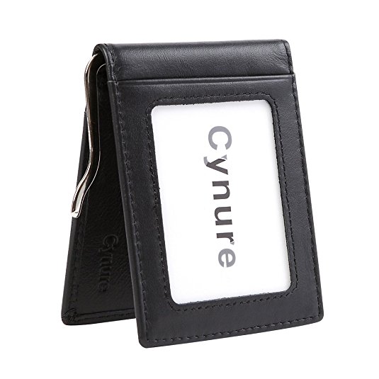 Men's 11 Cards Slots RFID Blocking Slim Wallet Small Leather Bifold Front Pocket Wallet