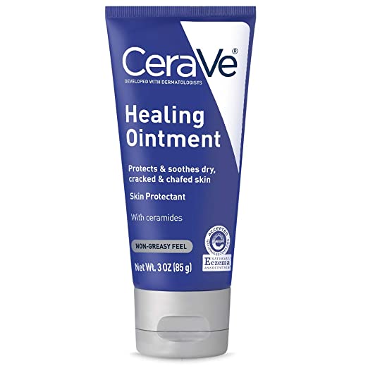 CeraVe Healing Ointment 3 oz with Petrolatum Ceramides for Protecting and Soothing Cracked, Chafed Skin