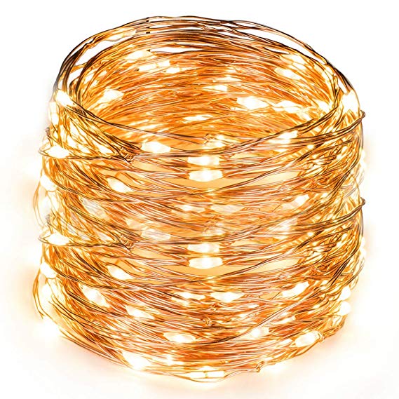 SEALIGHT Copper Wire Lights 66ft with 200 LEDs, LED String Lights, Fairy Lights, Starry Lights, Indoor Decorative String Lights for Bedroom, Parties, Wedding & Christmas, 2700K Warm White