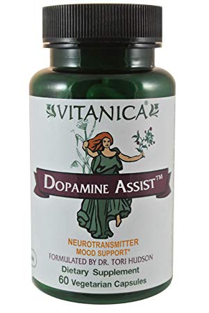 Vitanica Dopamine Assist, Neurotransmitter Mood Support, Vegan, 60 Capsules