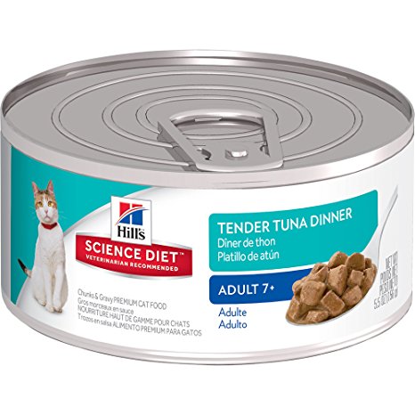 Hill's Science Diet Adult 7  Tender Dinners Chunks & Gravy Cat Food, 24-Pack