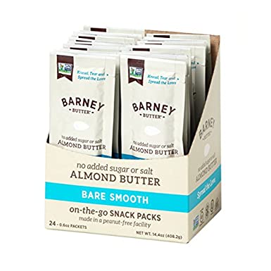 Barney Butter Almond Butter Bare Smooth Snack Pack, 24 Count