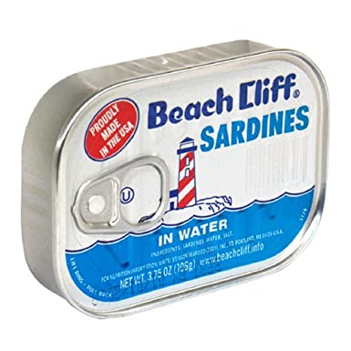Beach Cliff, Sardines in Water, 3.75 oz
