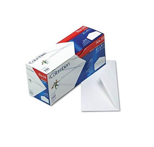 Columbian #10 Envelopes, 4-1/8" x 9-1/2", White, 100 Per Box (CO196)