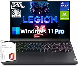 Lenovo Legion Pro 5i Gen9 - Gaming Laptop, 16" WQXGA 240Hz Display, Intel 24-Core i9-14900HX, RTX 4070, 64GB DDR5, 2TB SSD, Backlit KB, Wi-Fi 6E, Windows 11 Pro, Microsoft Office Lifetime License