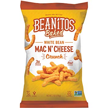 Beanitos Baked Crunch Mac n' Cheese, The Healthy, High Protein, Gluten free, and Low Carb Tortilla Chip Snack, 7 Ounce A Lean Bean Protein Machine for Superfood Snacking At Its Best