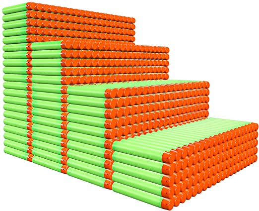 AMOSTING Refill Foam Darts 1000Pcs Bullets for Nerf N-Strike Elite Series Toy Guns -Green