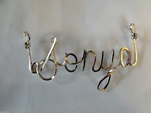 Name necklace, Personalized name, SONYA or ANY name on 18" sterling silver filled chain