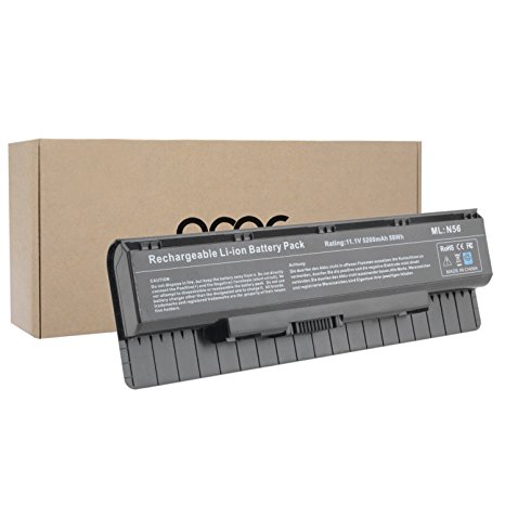 OMCreate Laptop Battery for Asus A32-N56 N56 N56V N56J N56VZ N56D N56DP N56J Series, also fits P/N A31-N56 A32-N56 A33-N56 - 12 Months Warranty