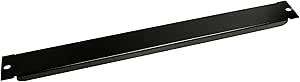 StarTech.com 1U Blanking Panel - Metal Rack Mount Filler Panel - for 19in Server Rack Enclosure or Cabinet - Steel - Black (BLANKB1)