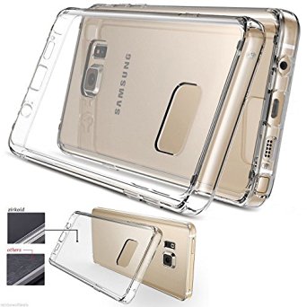 Galaxy Note 5 Case - Quirkio - Crystal Clear TPU Gel Transparent Protective Cover Ultra Slim Soft Rubber Dust Proof Hard Bumper Back Skin Slim Fit Case for Samsung Galaxy Note 5