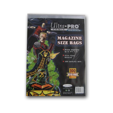 Ultra Pro Magazine Size Bags 100 Acid Free Bags