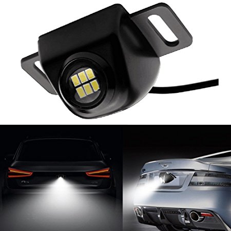 LUYED Super Bright 3020 6-EX LED backup Camera illumination system.NEWEST PATENT Auxiliary Reverse Light Enhances Backup camera performance at night.Solid state black SMD (Surface Mount Device)