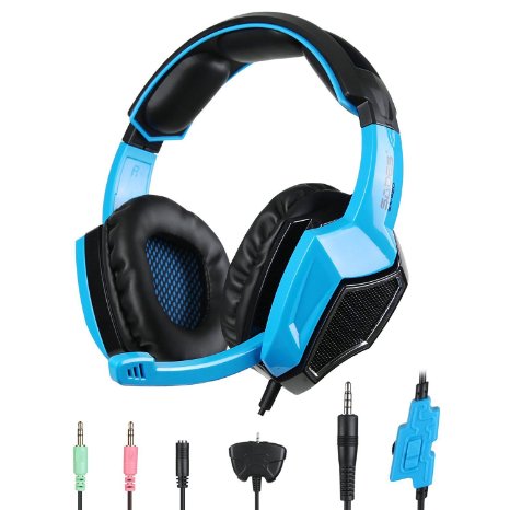 SADES SA-920 Gaming Headset Over Ear Headphones with Microphone for PS4 Xbox One Xbox 360 PC Mac iPhone iPad iPod Laptop Desktop Tablet