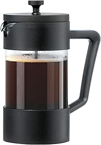 Oggi Borosilicate Glass French Press Coffee Maker (34oz)- 8 Cup Capacity, Coffee Press, Single Serve Coffee Maker, Stainless Steel Lid & Plunger, Make Great Coffee Gifts