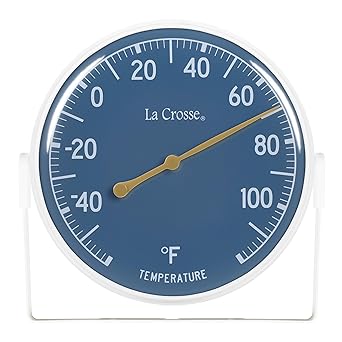 La Crosse 104-1512BL-TBP 5 inch Blue Dial Bracket Thermometer
