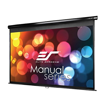 Elite Screens Manual, 109-inch 16:10, Pull Down Projection Manual Projector Screen with Auto Lock, M109UWX