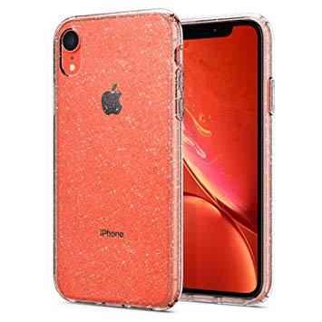 Spigen [Liquid Crystal Glitter] iPhone XR Case with Light but Durable Flexible Clear TPU Protection for iPhone XR 6.1-inch (2018) - Crystal Quartz