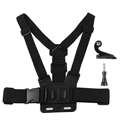 Chest Mount Harness Sunsbell Chest Belt Strap for Gopro Hero 5, 4, 3 , 3, 2, 1, SJCAM SJ4000, SJ5000 SJ6000 Xiaomi Yi and other Action Camera