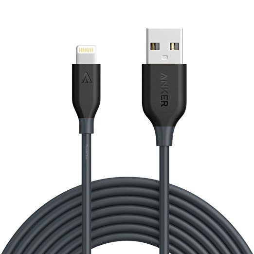 Anker PowerLine Lightning (10ft) Apple MFi Certified Lightning Cable / Charger Cord, for iPhone 7/6s/6s Plus/6/6 Plus/5s/5, iPad mini/4/3/2, iPad Pro Air 2