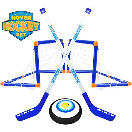 TIKTOK Hover Hockey Set with 2 Goals Indoor Outdoor Training Toys Sports for Boys Girls
