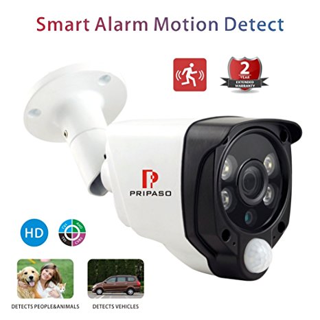 Home Security Camera System Outdoor Security Camera 2.0MP 1080P AHD/TVI/CVI/CVBS CCTV Camera with Pripaso Smart Alarm Security Camera Heat Based Motion Detect CCTV System with 100ft Night Vision.