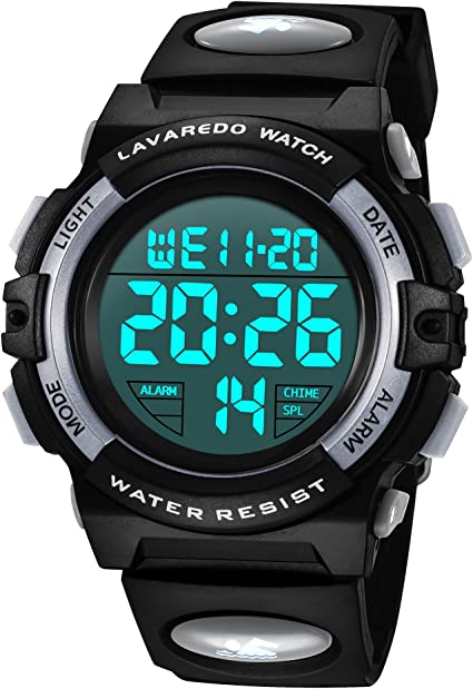 Kid's Watch,Boys Watch Digital Sport Outdoor Multifunction Chronograph LED Waterproof Alarm Calendar Analog Watch for Children with Silicone Band