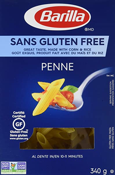 Barilla Gluten Free Penne Pasta - 340 grams per box (Pack of 8)