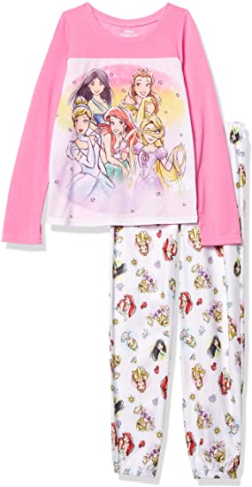 Disney Girls' Multi Princess 2-Piece Pajama Set