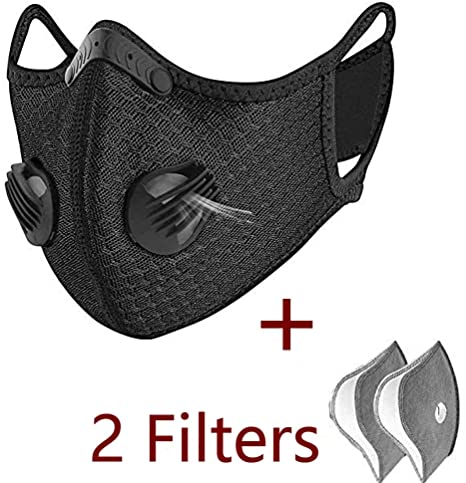 Dustproof Mask Activated Carbon Filtration Exhaust Gas Unisex Washable Reuseable Breathing Valve Mask Half Face Bike Mask