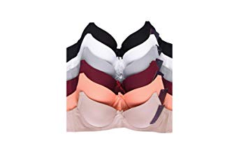 Mamia Women's Basic Lace/Plain Lace Bras (Pack of 6)- Various Styles