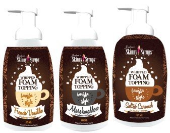 Jordan's Skinny Gourmet Syrups Barista Style Whipped Foams - French Vanilla, Salted Caramel, Marshmallow