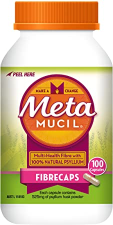 Metamucil Daily Fibre Supplement Fibre Caps, 100 Doses
