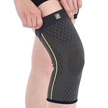 Bracoo Knee Sleeve Compression Support and Pain Relief for Athletic ACL CrossFit Running and Injury Recovery Guardian KE90