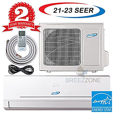 12000 Btu 20.5 SEER Ductless Mini Split DC Inverter Air Conditioner Heat Pump System 208-230 Volt with 15ft Kit (12000 Btu)