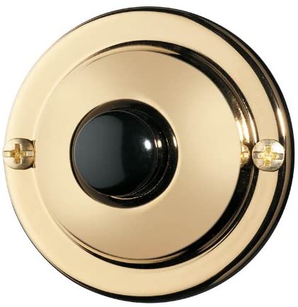 NuTone PB67PB Wired Unlighted Door Chime Push Button, Polished Brass