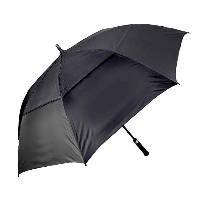 Orlimar Golf Cyclone Umbrella 62-Inch Auto with Eva Soft Handle (Solid Black)