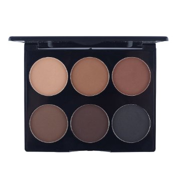 Ucanbe 6 Color Contour Face Powder Makeup Blush Brownzer Concealer Palette with Mirror,#3