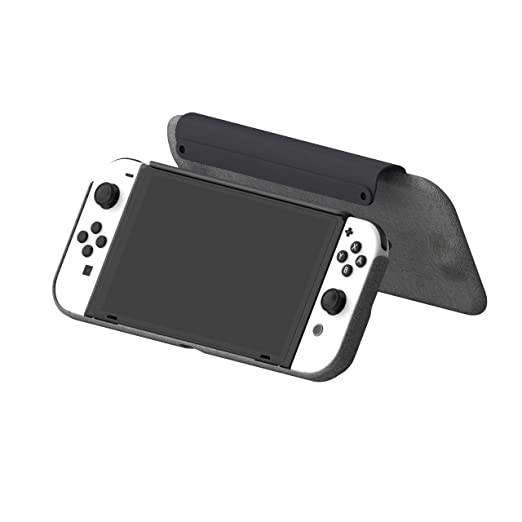 Human Things GENKI Force Field OLED - Dual Magnetic Flip Case for Switch OLED, Protective Vegan Leather Exterior with Built-in Ergonomic Grips