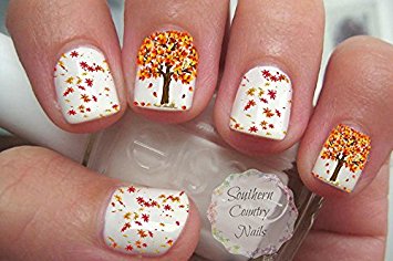 Autumn Fall Leaves #5 Nail Art Decals
