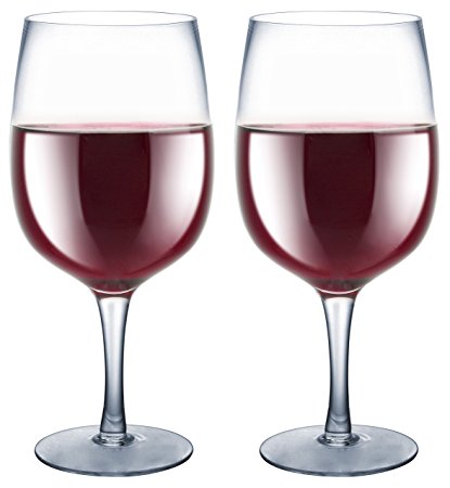 Kovot Pair of Extra-Large XL Wine Glasses - Each Holds a Full Bottle of Wine