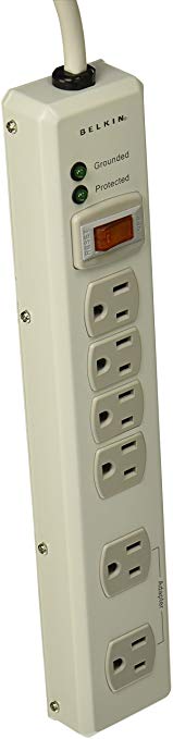 Belkin 6-Outlet Metal Surge Protector with 15' Cord, 885 Joules