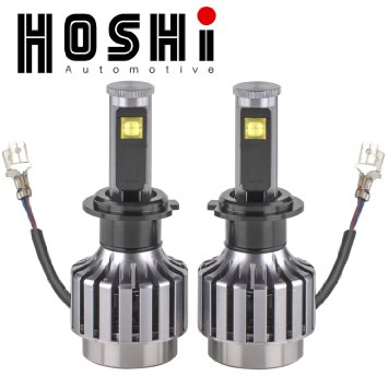 Hoshi LED Headlight H7- Ultra Clear 6000k True White Light at 7600Lm LEDs Lighting Japanese reliabilitylow heating Internal driver unibody design INDUSTRY LEADING LIFETIME WARRANTY