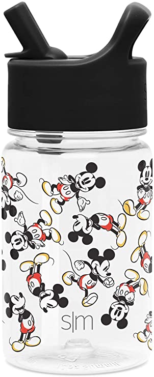 Simple Modern Disney 12oz Summit Kids Tritan Water Bottle with Straw Lid for Toddler - Dishwasher Safe Travel Tumbler - Disney: Mickey Retro